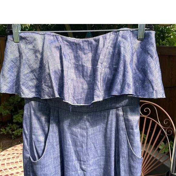 Milly Denim Blue Strapless Jumpsuit - Picture 10 of 10